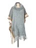 Coco + Carmen 100% Acrylic Gray Poncho Size 0 - photo 1