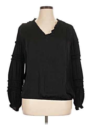 Calligraphie Long Sleeve Blouse (view 1)