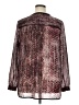 DKNY Jeans 100% Polyester Burgundy Long Sleeve Blouse Size XL - photo 2