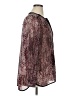 DKNY Jeans 100% Polyester Burgundy Long Sleeve Blouse Size XL - photo 4