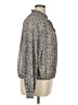 Saks Fifth Avenue 100% Polyester Animal Print Silver Long Sleeve Blouse Size XL - photo 4