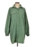 Nasty Gal Inc. 100% Polyester Green button down Size 4 - photo 1