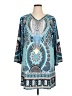Unbranded 100% Polyester Paisley Blue Casual Dress Size XL - photo 1