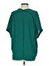 Lush 100% Polyester Teal Short Sleeve Blouse Size S - photo 2