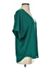 Lush 100% Polyester Teal Short Sleeve Blouse Size S - photo 4
