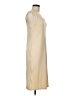 Real Essentials Solid Tan Casual Dress Size M - photo 4
