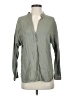 Vince. Gray Long Sleeve Silk Top Size XS - photo 1