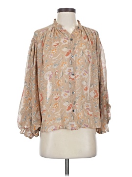 No.6 Store 3/4 Sleeve Silk Top