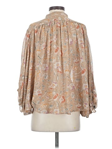 No.6 Store 3/4 Sleeve Silk Top (view 2)