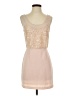 Lush 100% Polyester Tan Cocktail Dress Size S - photo 1