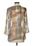 Junee Metallic Silver 3/4 Sleeve Blouse Size S - photo 2