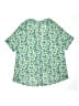 Lularoe 100% Polyester Floral Green Blue Short Sleeve Blouse Size 3 - photo 2