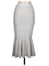 Rainbow Solid Gray Formal Skirt Size L - photo 1