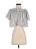 Kimchi Blue Silver White Short Sleeve Blouse Size S - photo 1