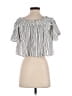Kimchi Blue Silver White Short Sleeve Blouse Size S - photo 2