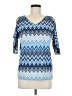 Harlow & Rose Blue 3/4 Sleeve Top Size M - photo 1