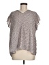 Adrianna Papell 100% Polyester Gray Tan Short Sleeve Blouse Size Lg  - photo 1