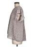 Adrianna Papell 100% Polyester Gray Tan Short Sleeve Blouse Size Lg  - photo 5