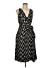 Ann Taylor 100% Polyester Chevron-herringbone Black Casual Dress Size 4 - photo 1