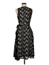 Ann Taylor 100% Polyester Chevron-herringbone Black Casual Dress Size 4 - photo 2