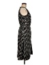 Ann Taylor 100% Polyester Chevron-herringbone Black Casual Dress Size 4 - photo 4