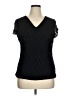 Alfani 100% Nylon Black Short Sleeve Top Size 1X - photo 1