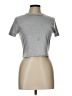 Shein Metallic Silver Short Sleeve Turtleneck Size L - photo 1