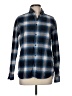 H&M L.O.G.G. Plaid Blue Long Sleeve Button-Down Shirt Size M - photo 1