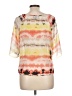By & By 100% Polyester Tie-dye Orange Short Sleeve Blouse Size L - photo 2