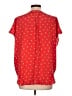 Kinross 100% Silk Hearts Red Short Sleeve Silk Top Size L - photo 2
