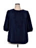 Shein Curve 100% Polyester Blue 3/4 Sleeve Blouse Size 3X - photo 1