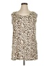 wonderly Animal Print Tan Sleeveless Blouse Size XL - photo 1