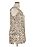 wonderly Animal Print Tan Sleeveless Blouse Size XL - photo 4