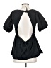 Free People Black Short Sleeve Blouse Size S - photo 2