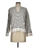 Ann Taylor LOFT 100% Cotton Stripes Silver Pullover Sweater Size XS - photo 1