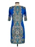 Sandra Darren Paisley Blue Cocktail Dress Size 8 (petite) - photo 2