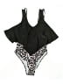 Unbranded Animal Print Black Swimsuit Top Size 0X - photo 1