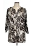 Cathy Daniels Animal Print Silver 3/4 Sleeve Blouse Size XL - photo 1