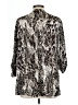 Cathy Daniels Animal Print Silver 3/4 Sleeve Blouse Size XL - photo 2
