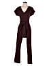Express Solid Burgundy Jumpsuit Size XS - photo 1