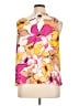 Nine West 100% Polyester Yellow Sleeveless Blouse Size XL - photo 2
