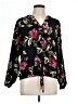 Apt. 9 100% Polyester Floral Black Long Sleeve Blouse Size XL (petite) - photo 1
