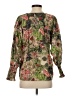 Chufy 100% Baumwolle Floral Green Long Sleeve Blouse Size XS - photo 2