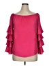 Say What? 100% Polyester Pink 3/4 Sleeve Blouse Size XL - photo 1