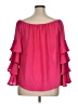Say What? 100% Polyester Pink 3/4 Sleeve Blouse Size XL - photo 2