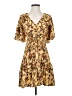 Aura Paisley Yellow Casual Dress Size XS - photo 1