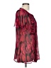 Calvin Klein 100% Polyester Red Short Sleeve Blouse Size L - photo 4