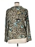 Lemon Grass 100% Polyester Animal Print Green Long Sleeve Blouse Size XL - photo 2