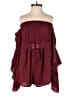 In the Beginning 100% Polyester Solid Burgundy Romper Size S - photo 1