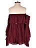 In the Beginning 100% Polyester Solid Burgundy Romper Size S - photo 2